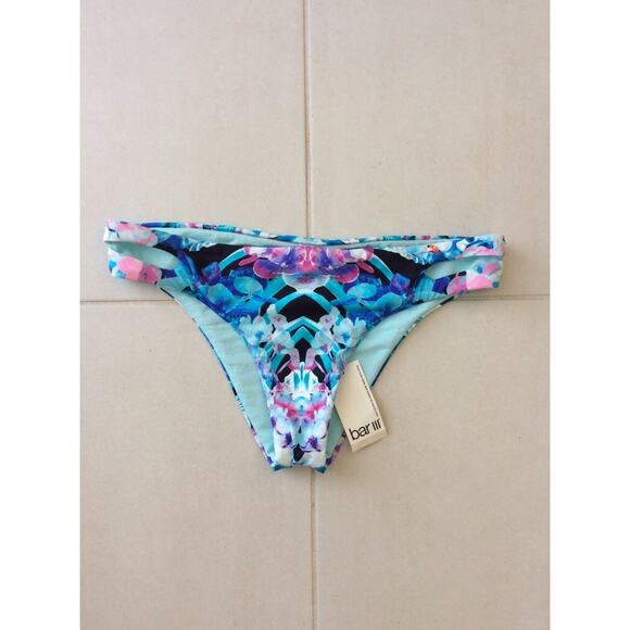 Bar III Bikini Bottom Plaid Floral Swimwear SNAGS FLAW - Picture 1 of 7